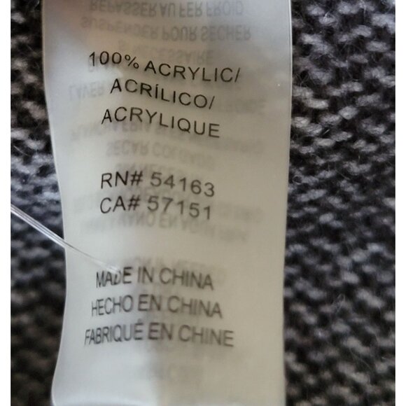 Calvin Klein Striped Acrylic Scarf With Fringe Detail In Plum Black & White - Picture 6 of 7